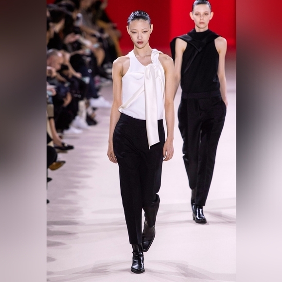 Haider Ackermann Tops - Haider Ackermann Runway White Coronus Drape Top size 8(40) BNWT